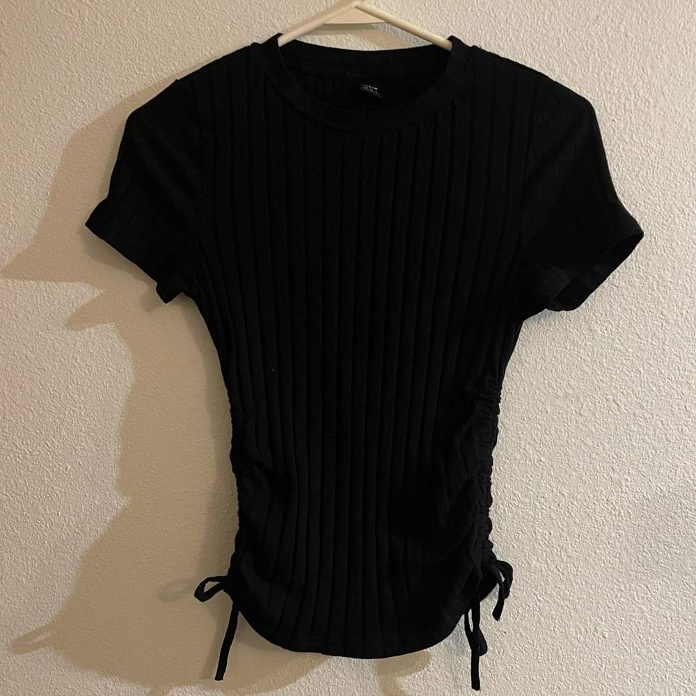SHEIN ruched drawstring side shirt